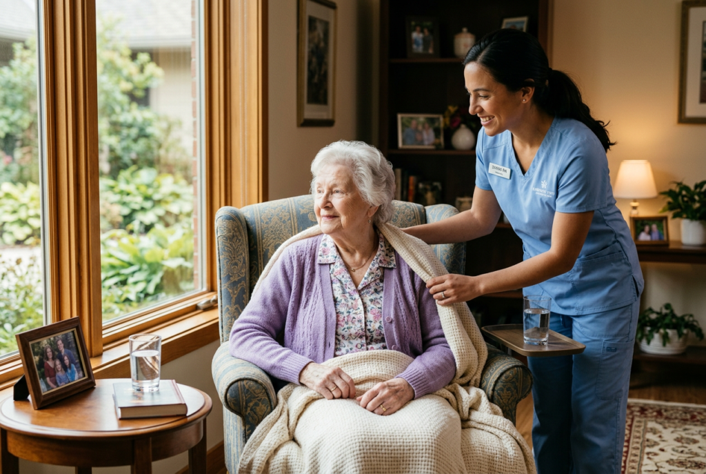 Aging persons care and a lawyer